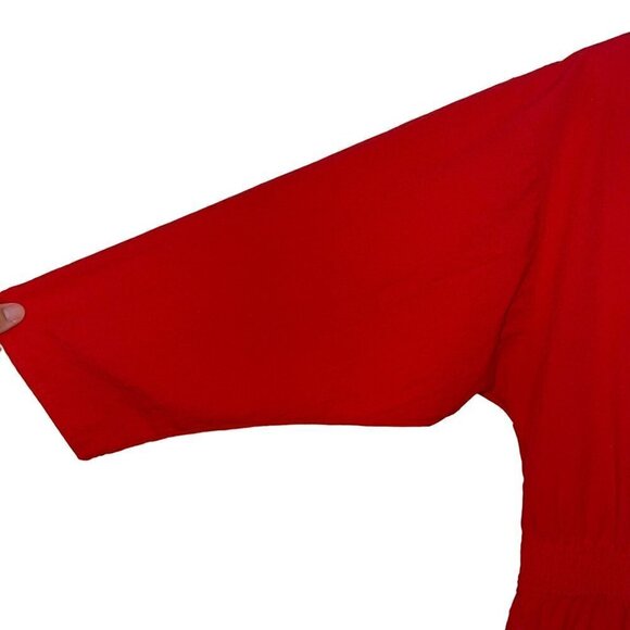 Dee California Vintage Womens Jumpsuit Size Medium Red Nautical Loose Fit Stars - Picture 9 of 13